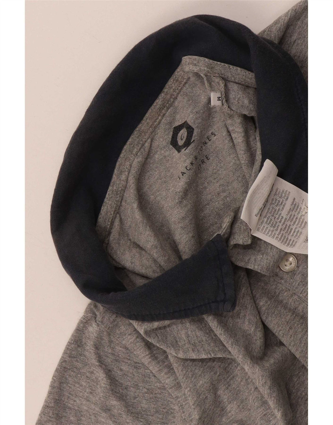 Polo da uomo Jack & Jones in cotone color block grigio medio