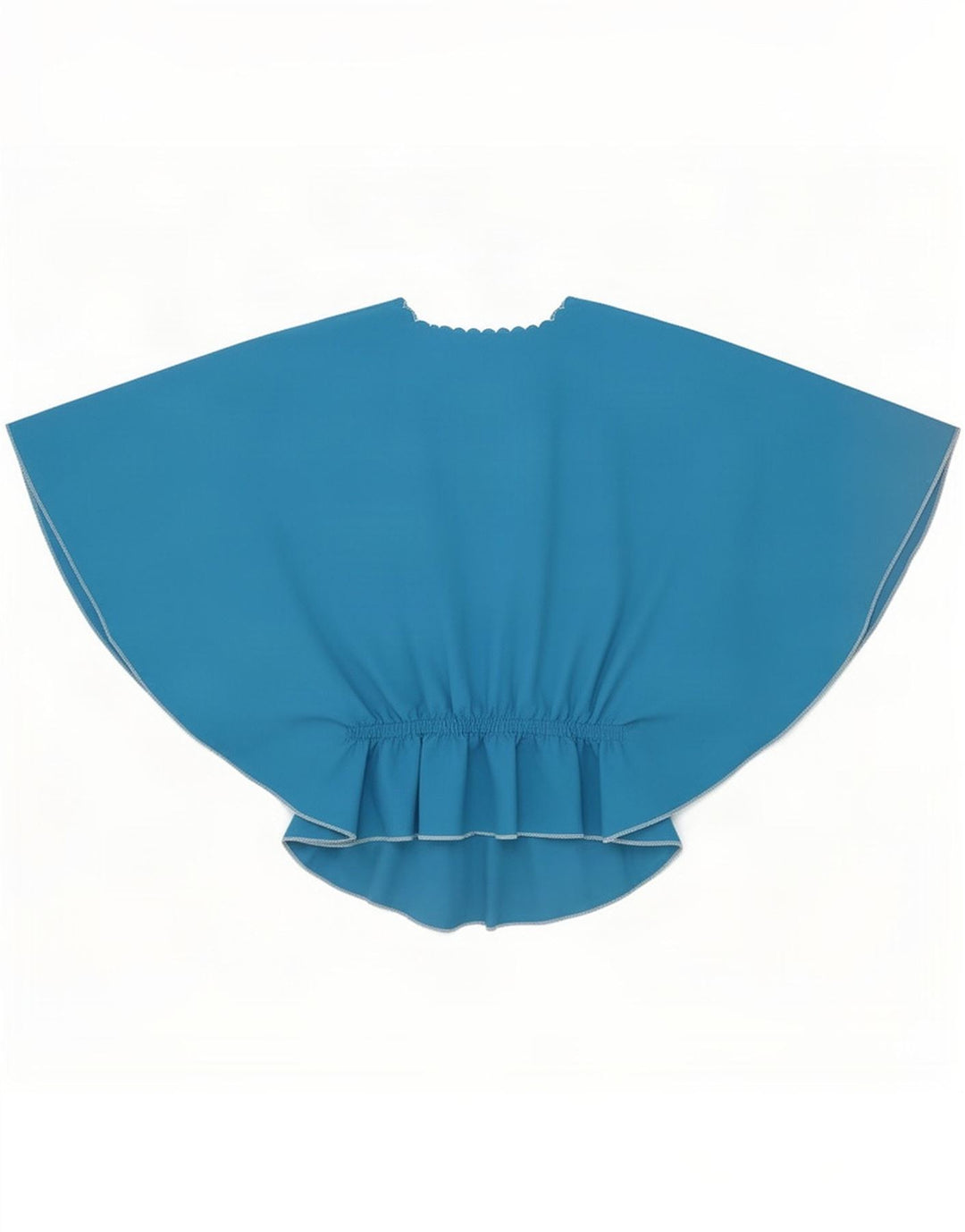 Top a pipistrello da donna vintage UK 12 blu medio floreale