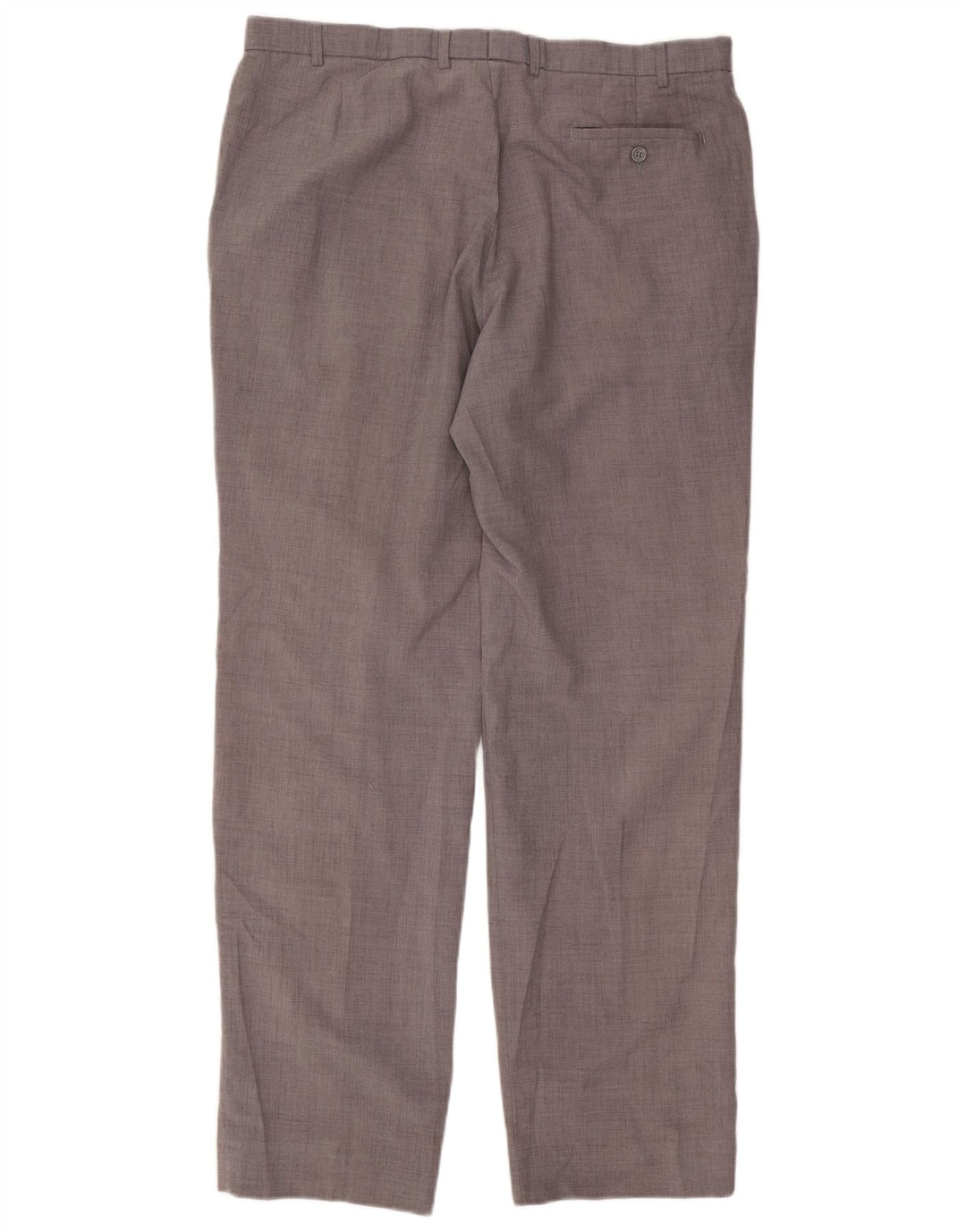 Pantaloni da abito dritti da uomo Marks & Spencer W40 L35 poliestere grigio
