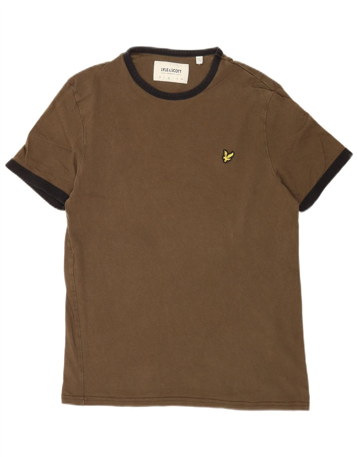 T-shirt da uomo Lyle & Scott Top in cotone kaki medio