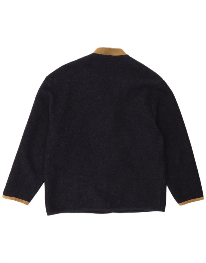 Giacca blazer da uomo a 4 bottoni Wesenjak UK 40 grande blu navy color block