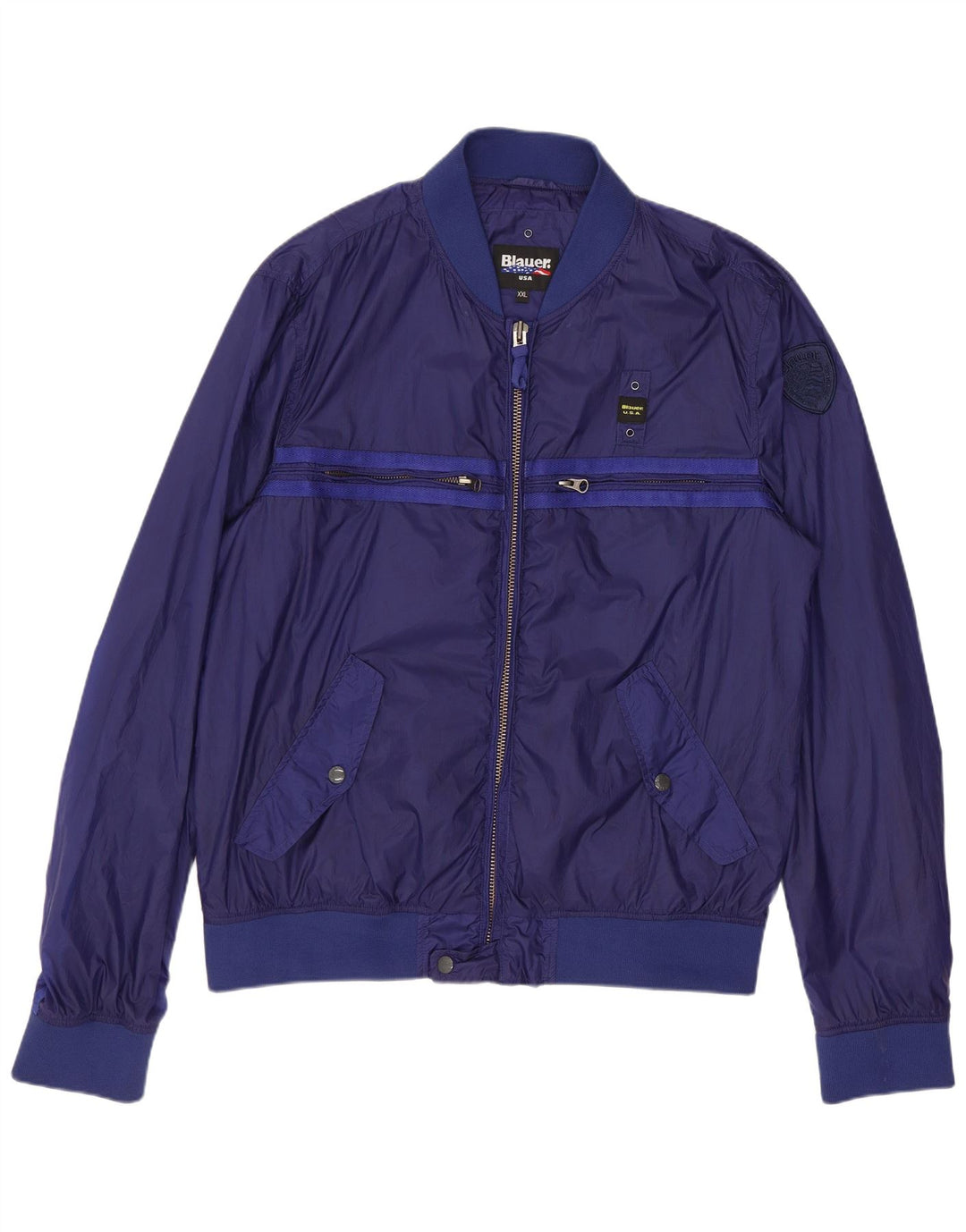 BLAUER Giubbotto bomber da uomo UK 44 2XL Blu navy