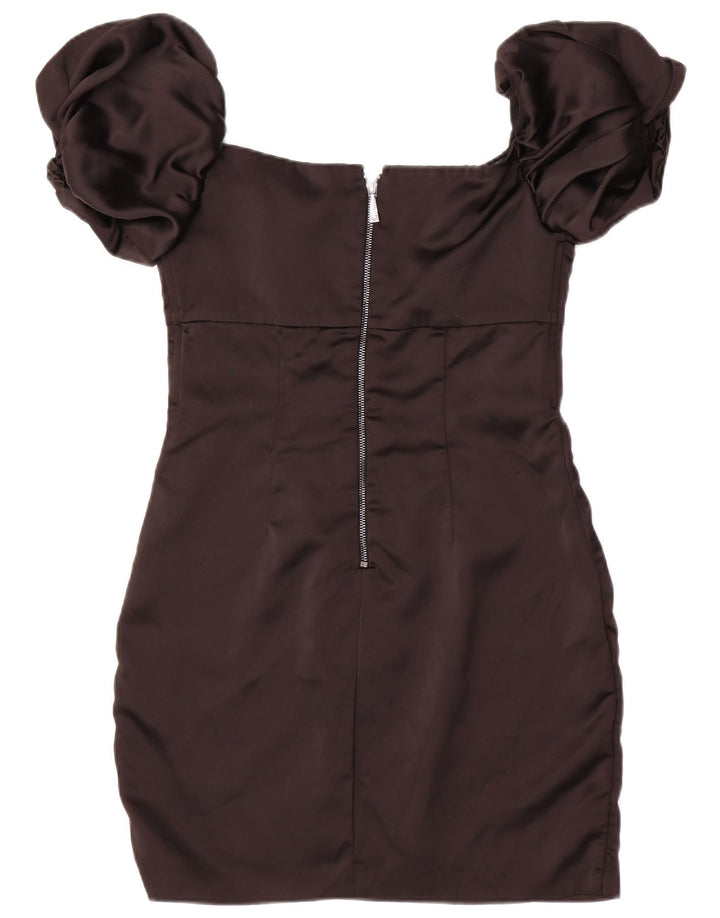 Guess Abito aderente da donna con spalle scoperte UK 8 Small Poliestere nero