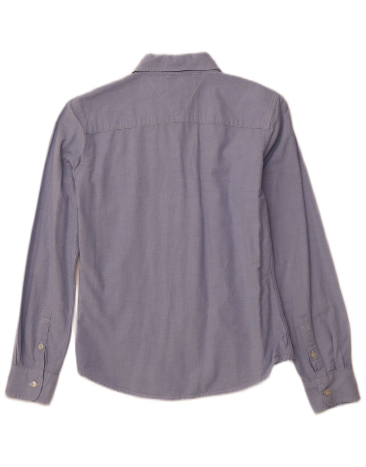 TOMMY HILFIGER Camicia da donna UK 10 Piccolo cotone blu