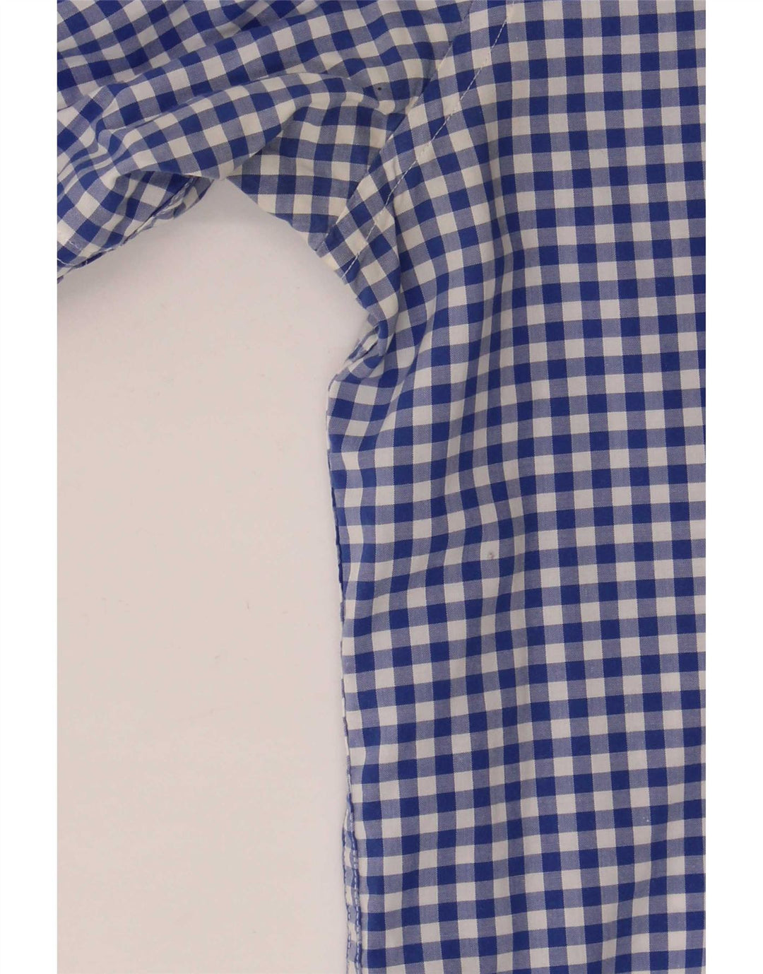Gant Camicia a maniche corte da uomo taglia 39/40 15 3/4 cotone a quadretti blu medio