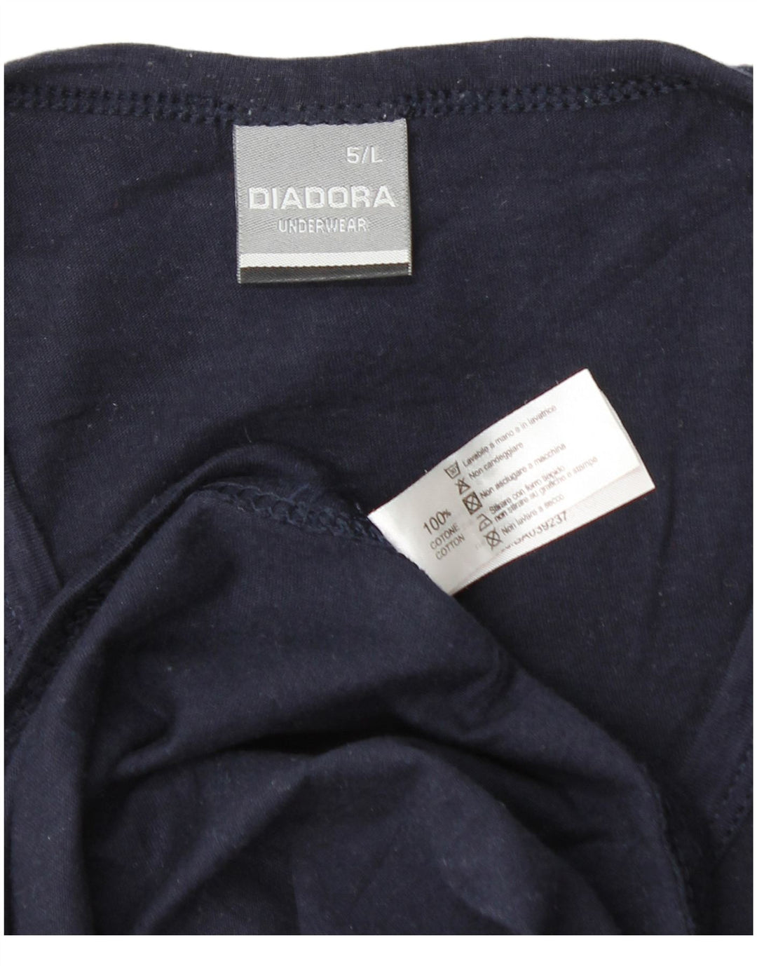 T-shirt Diadora Uomo Top Large Blu Navy in cotone