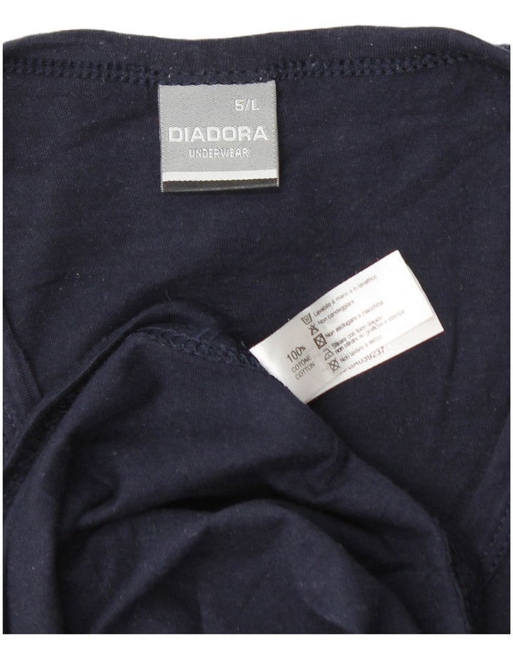 T-shirt Diadora Uomo Top Large Blu Navy in cotone