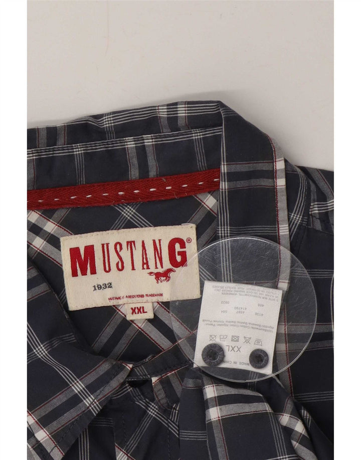 Mustang Camicia da uomo 2XL Cotone scozzese blu