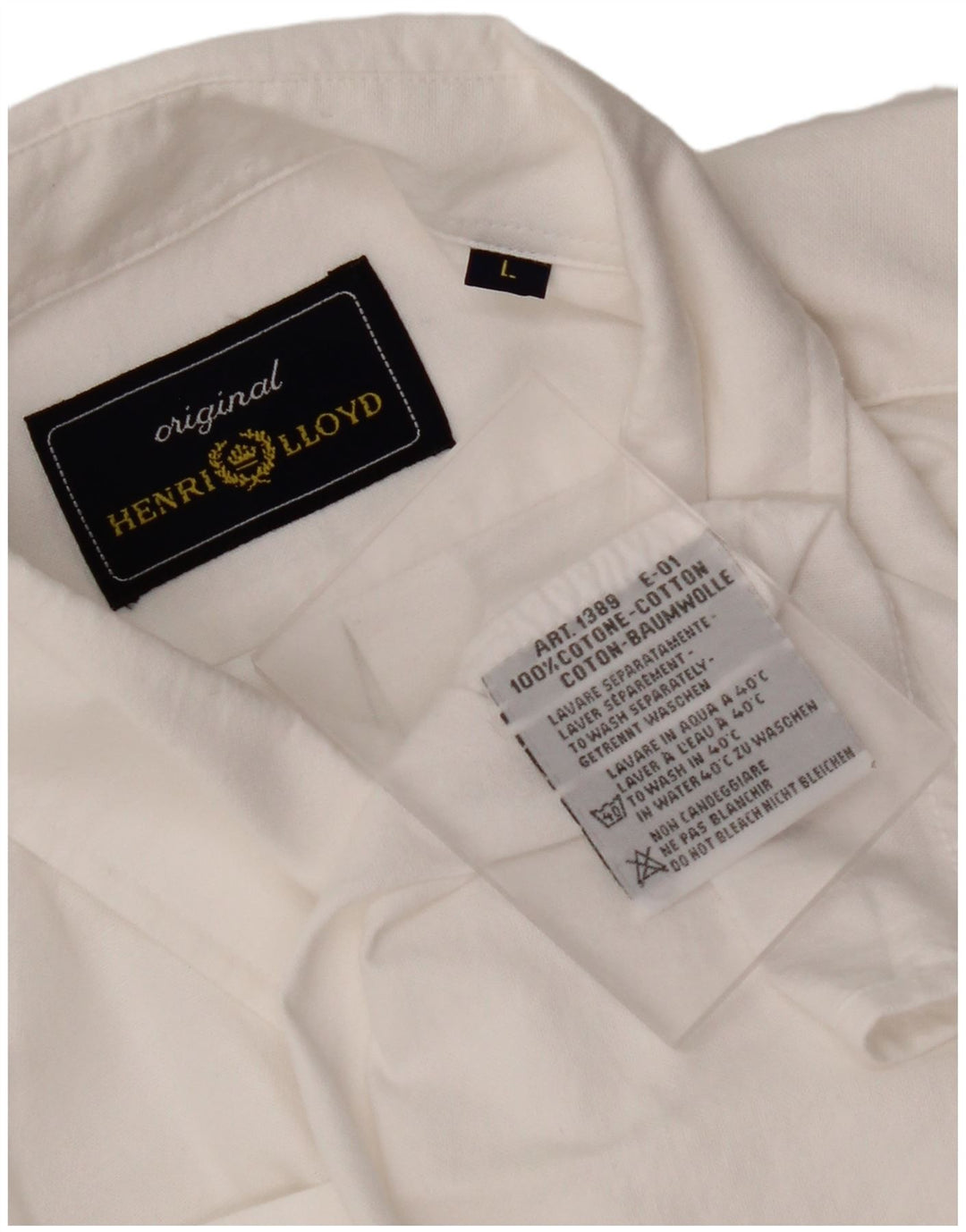 HENRI LLOYD Camicia da uomo grande in cotone bianco