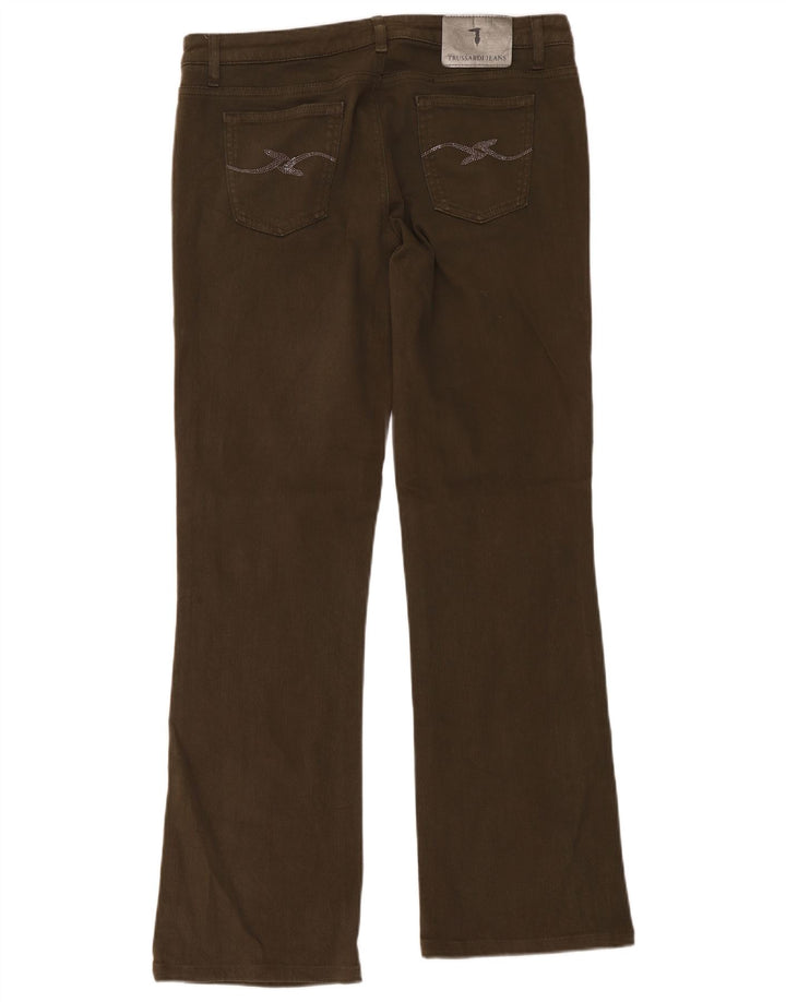 Jeans Bootcut Donna Trussardi W31 L31 Cotone Kaki