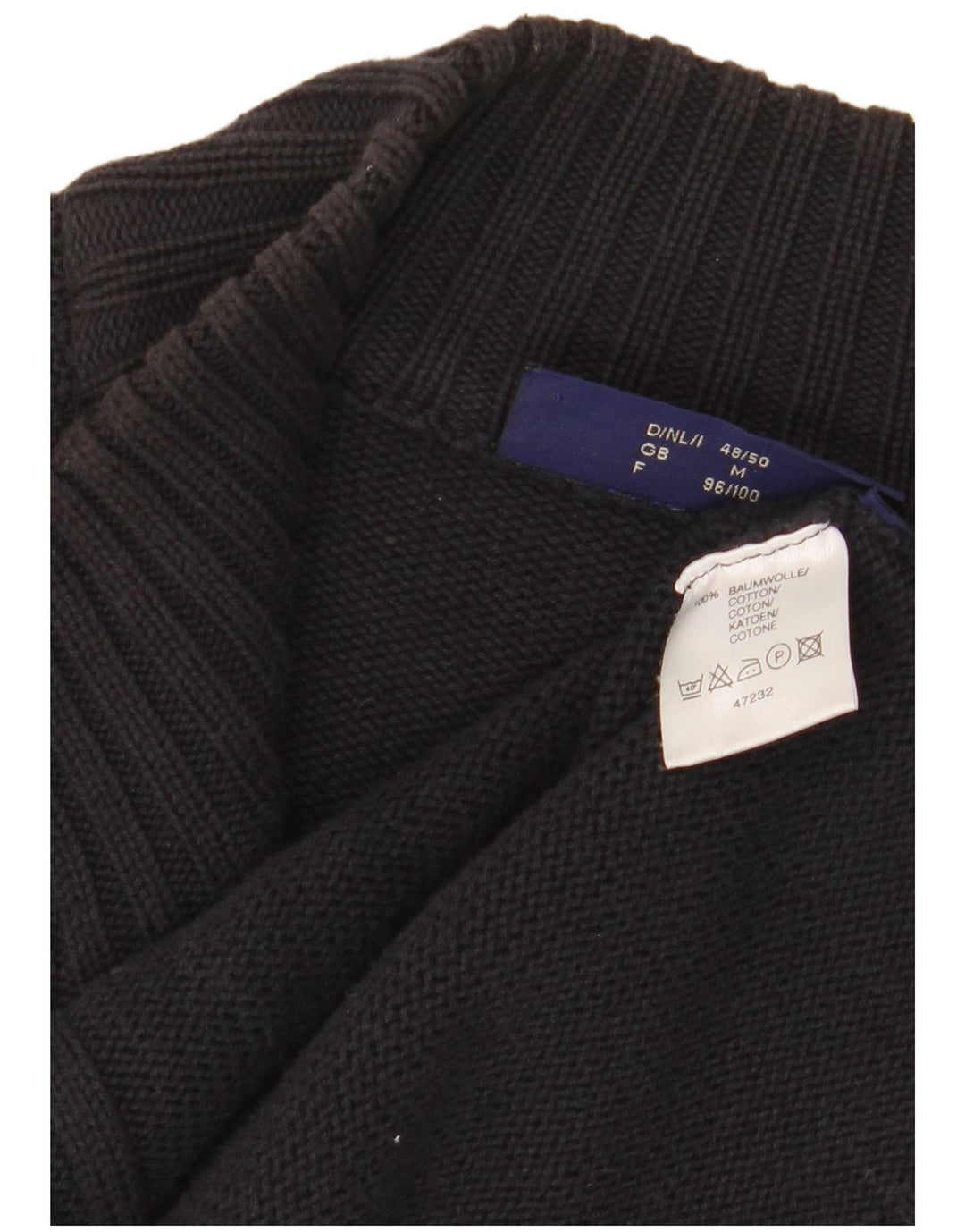 COTTON REPUBLIC Maglione cardigan da uomo in cotone blu navy medio