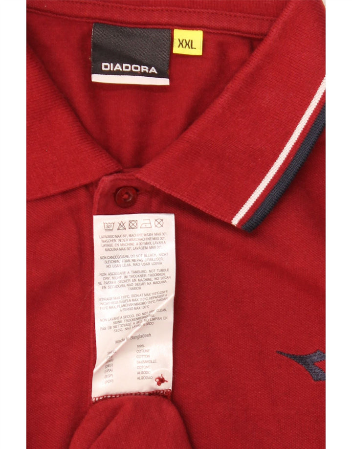 Polo DIADORA Uomo 2XL Bordeaux Cotone