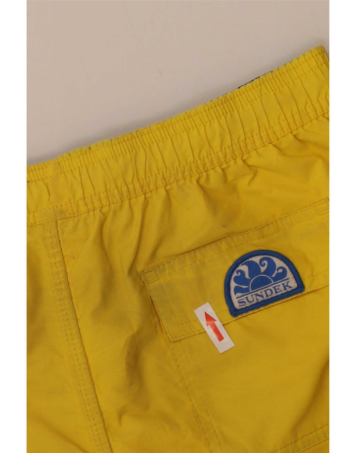 Pantaloncini da bagno Sundek per ragazzi 13-14 anni in poliestere giallo