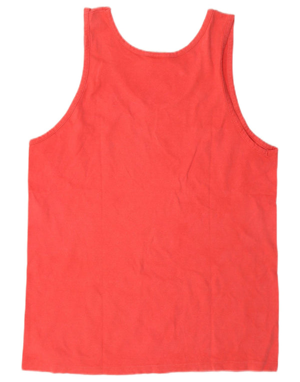 Champion Womens Graphic Vest Top UK 14 Large Red Cotton