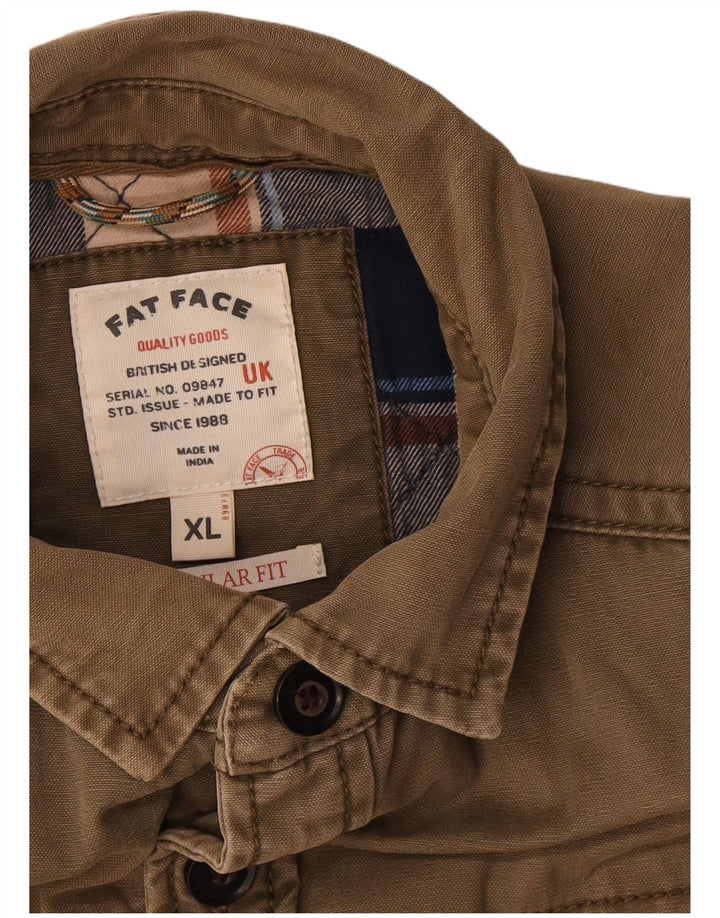 Giacca utility da uomo con vestibilità regolare Fat Face UK 42 XL Cotone marrone