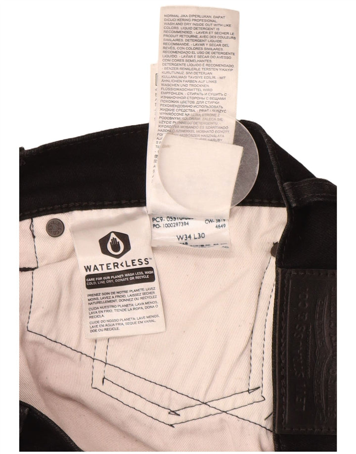 LEVI'S Jeans skinny 510 da uomo W34 L30 cotone nero