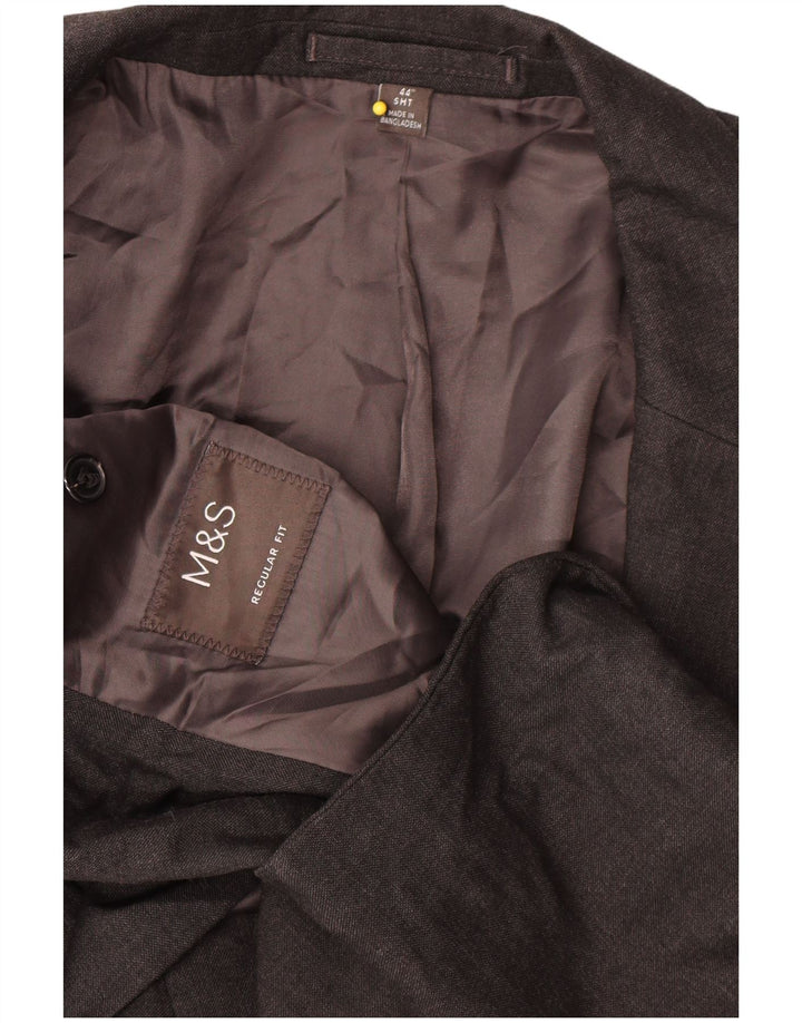 Giacca blazer da uomo a vestibilità regolare a 2 bottoni Marks & Spencer UK 44 2XL Grigia