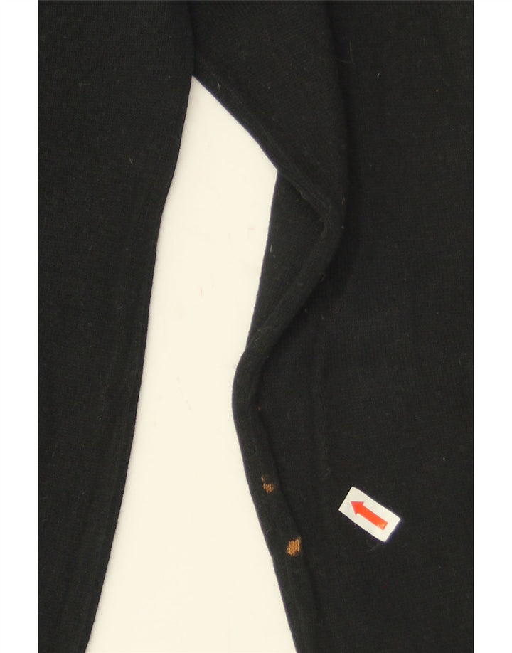 Maglione Zara da donna con scollo a V UK 12 cotone nero medio