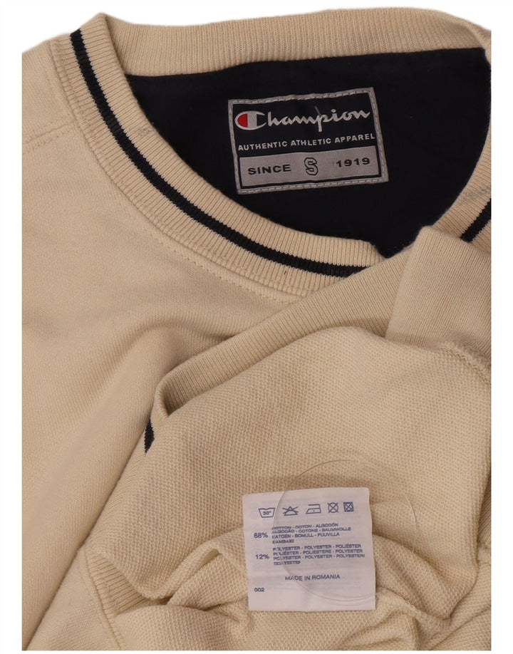 Felpa da uomo Champion Maglione piccolo in cotone beige