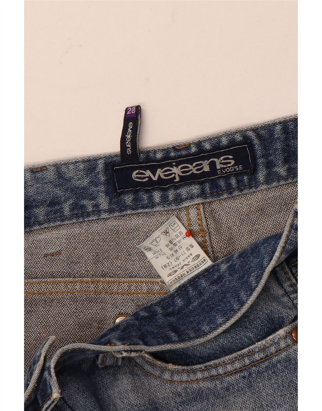 Jeans dritti vintage da donna W28 L27 Blu
