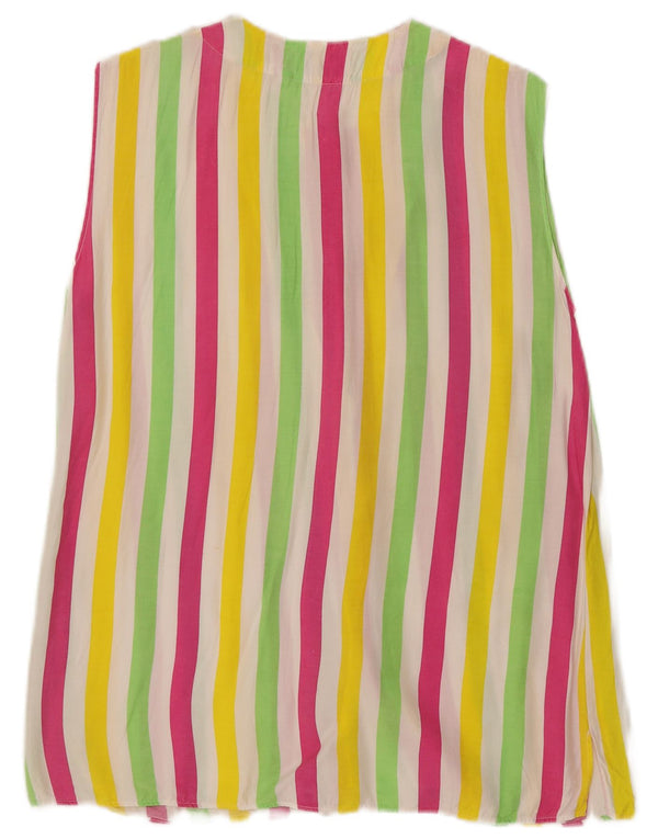 Enara Camice Camicia da donna Camicetta UK 14 Media a righe multicolore