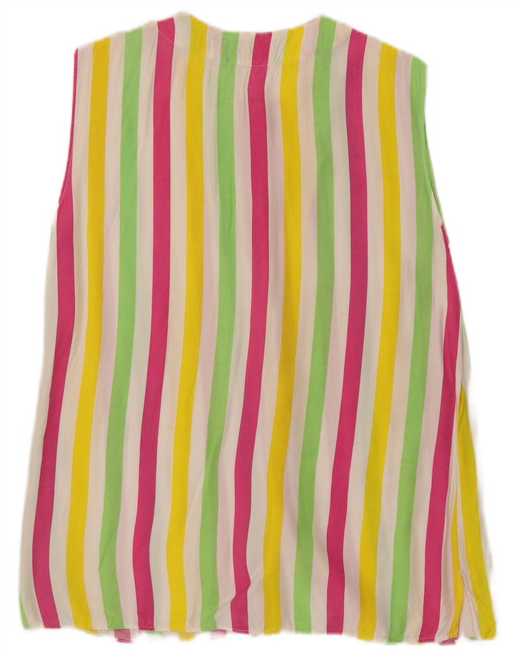 Enara Camice Camicia da donna Camicetta UK 14 Media a righe multicolore