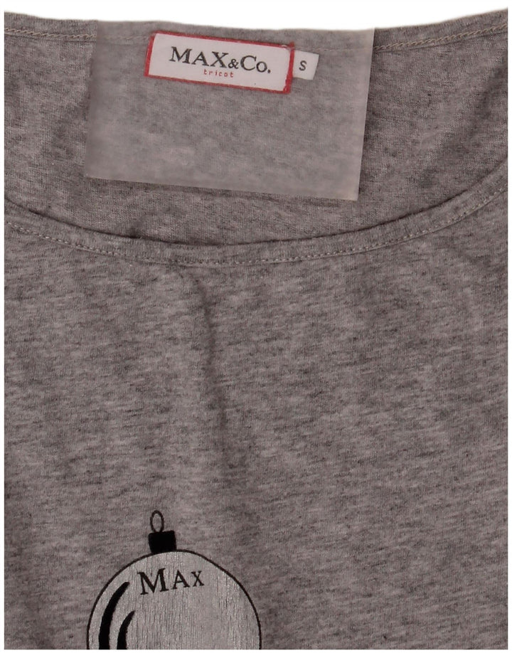 Top con grafica da donna Max & Co. UK 10 piccolo grigio