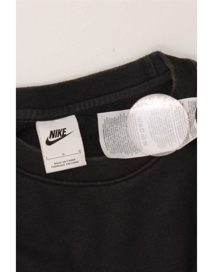 Felpa da uomo Nike Maglione grande in cotone nero
