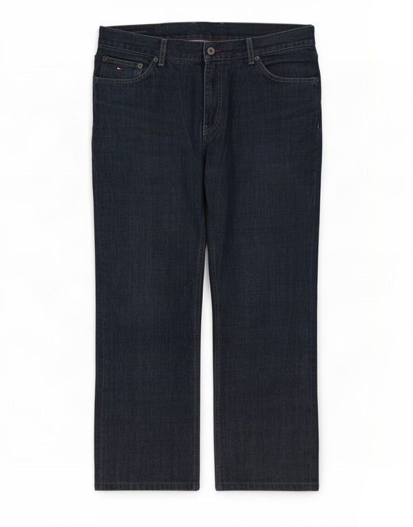 Jeans dritti da uomo Tommy Hilfiger W36 L30 cotone blu navy