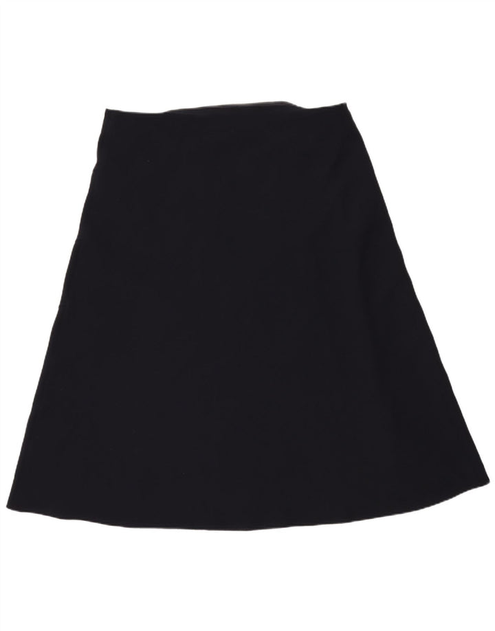 Gonna a trapezio da donna Marks & Spencer UK 18 XL W40 poliestere blu navy