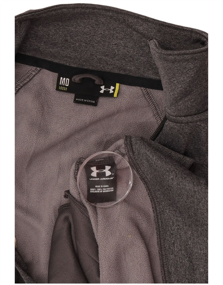 Giacca da tuta grafica da uomo Under Armour in poliestere grigio medio