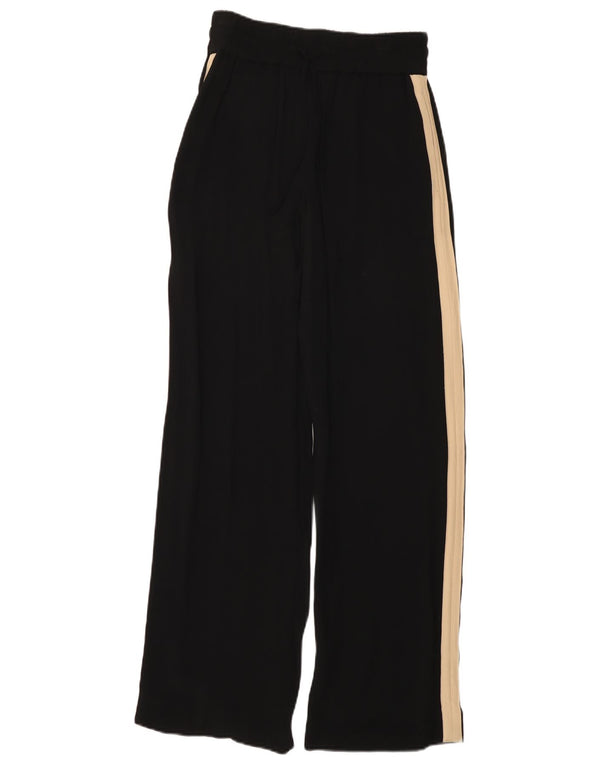 Pantaloni a gamba larga a vita alta da donna Reiss UK 6 XS W26 L30 Colorblock nero