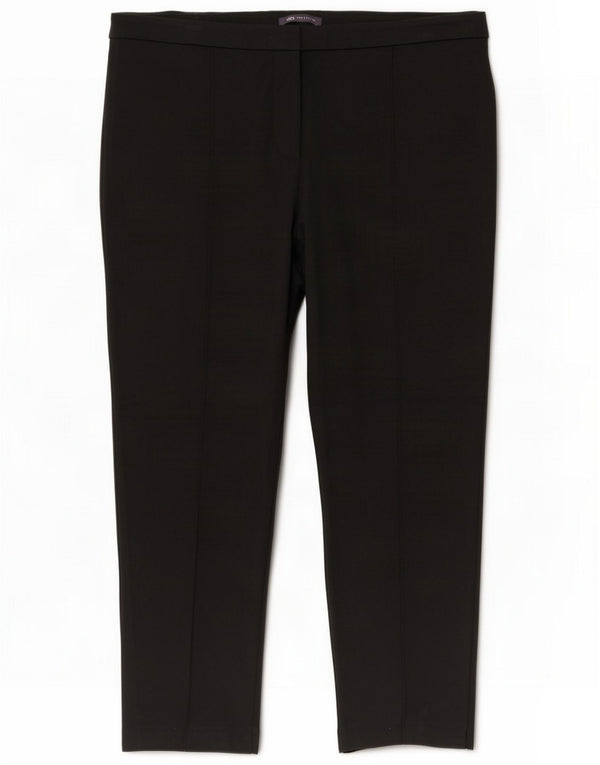Marks & Spencer Pantaloni casual slim da donna UK 22 3XL W44 L28 Viscosa nera