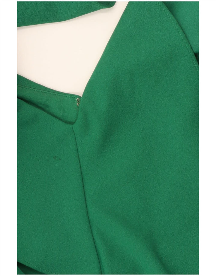 Abito aderente sul davanti con volant da donna Coast UK 14 Poliestere verde medio