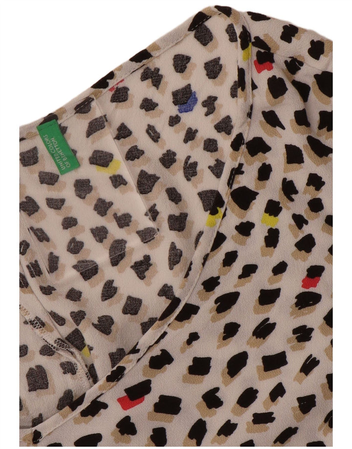 Camicetta da donna Benetton Top UK 16 grande multicolore maculato