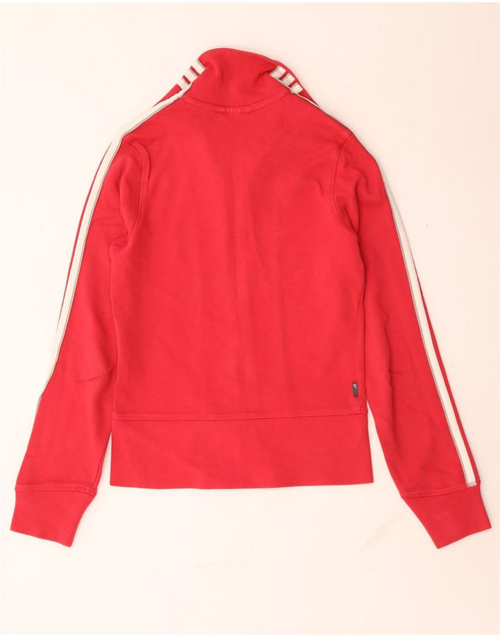Giacca da ginnastica da donna Adidas UK 8 Small Rosso Cotone