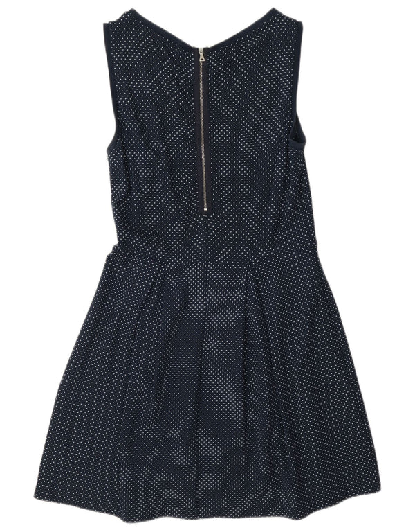 Abito a trapezio senza maniche da donna Max & Co. UK 12 medio blu navy maculato