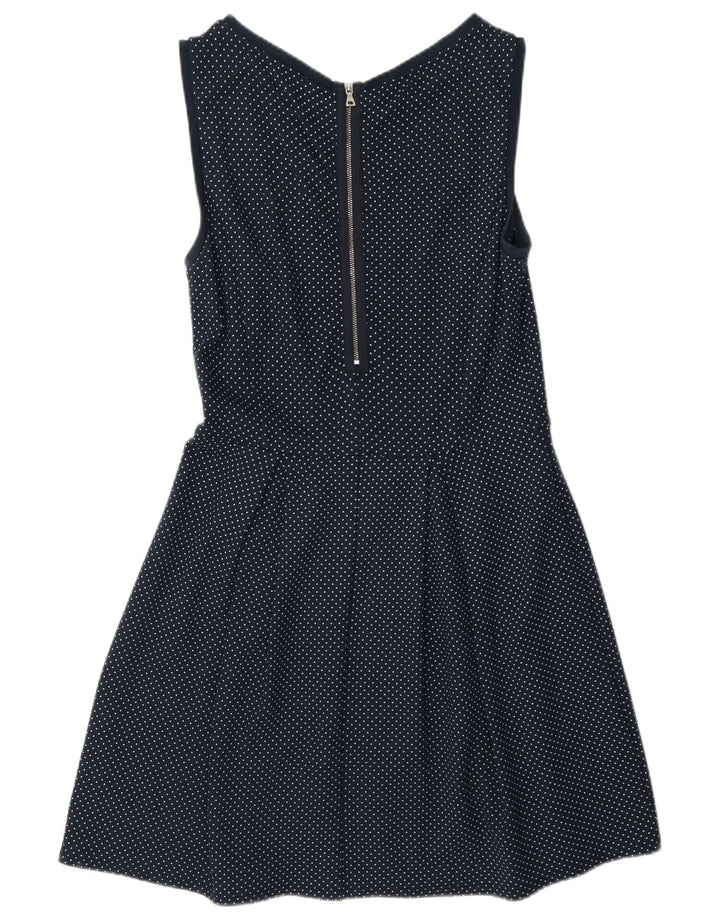 Abito a trapezio senza maniche da donna Max & Co. UK 12 medio blu navy maculato
