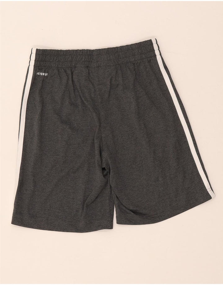 Pantaloncini sportivi Adidas da ragazzo 11-12 anni in poliestere grigio