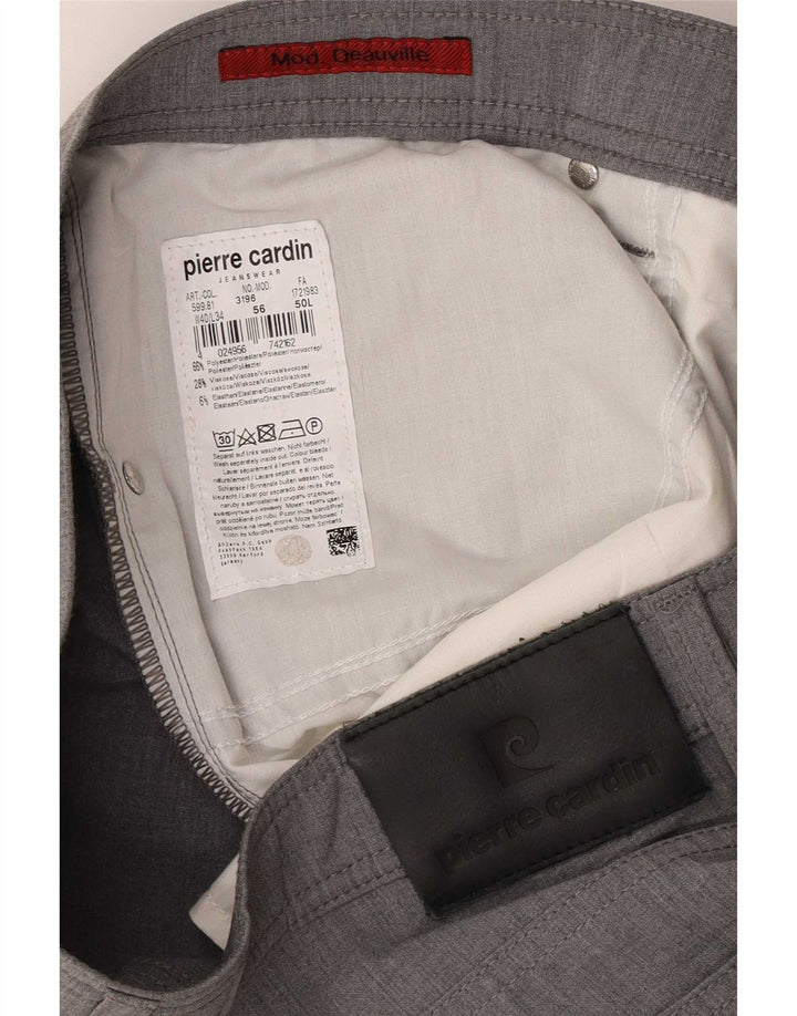 Pantaloni casual dritti da uomo Pierre Cardin W40 L30 poliestere grigio