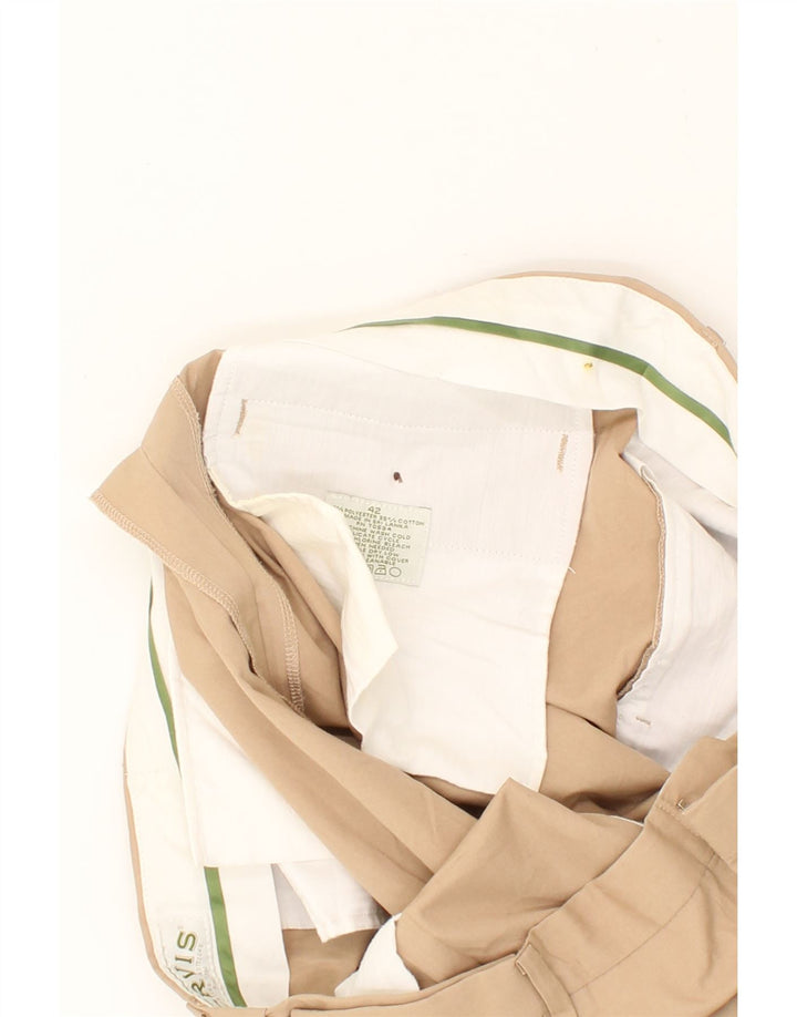 ORVIS Mens Pegged Chino Trousers W42 L29 Beige Polyester Vintage Orvis and Second-Hand Orvis from Messina Hembry 