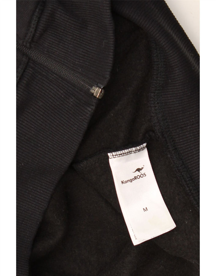 KANGAROOS Felpa con cappuccio e zip grafica da uomo in cotone nero medio