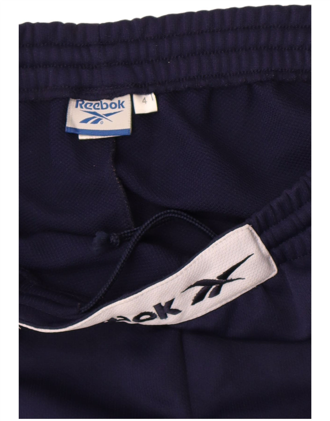 Pantaloni da tuta con grafica Reebok da uomo, grandi, in poliestere blu navy