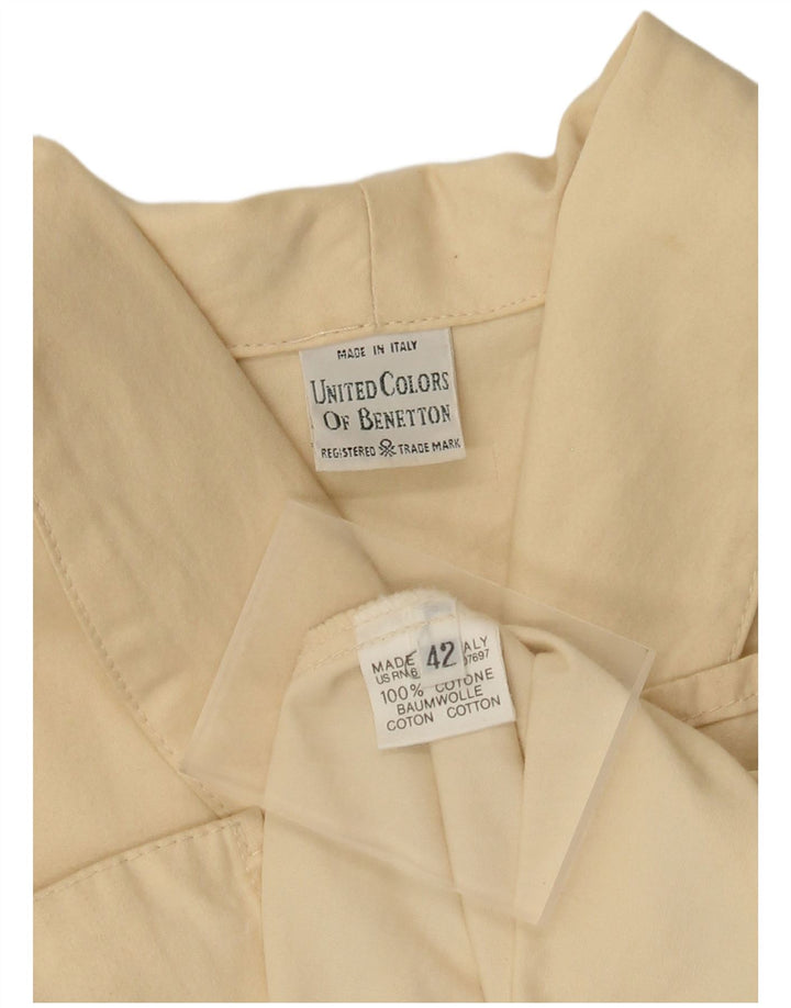 Cappotto Oversize Donna Benetton IT 42 Cotone Beige Medio