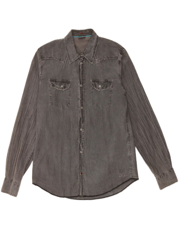 LEVI'S Camicia Uomo Large Grigio Cotone