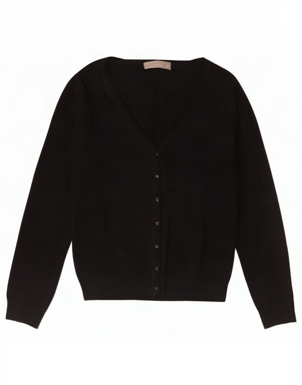 Maglione cardigan da donna Zara UK 12 cotone nero medio