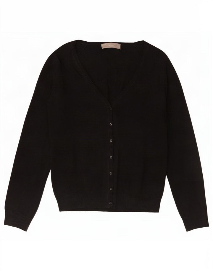 Maglione cardigan da donna Zara UK 12 cotone nero medio