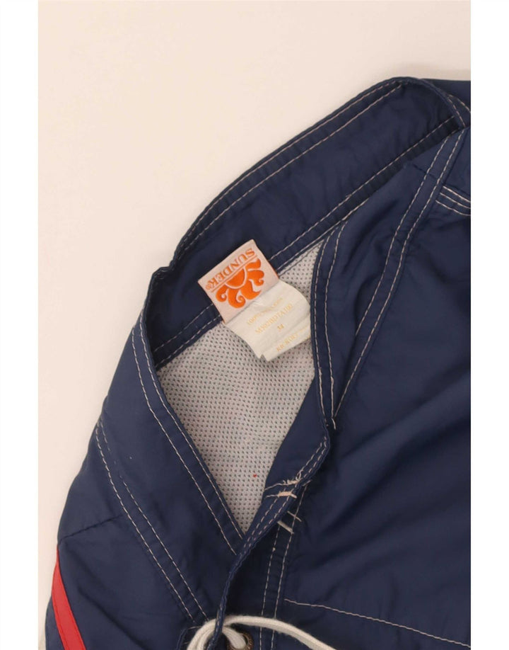 Pantaloncini da bagno da uomo Sundek grandi in nylon blu navy