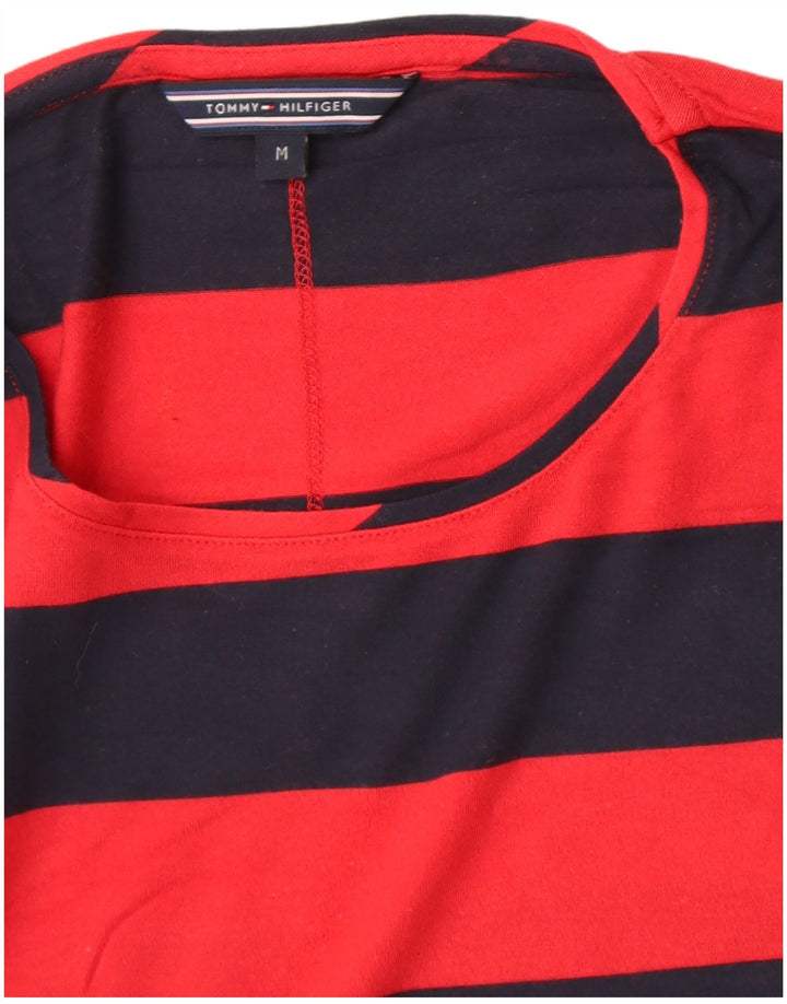 T-shirt da donna Tommy Hilfiger Top UK 12 a righe rosse medie