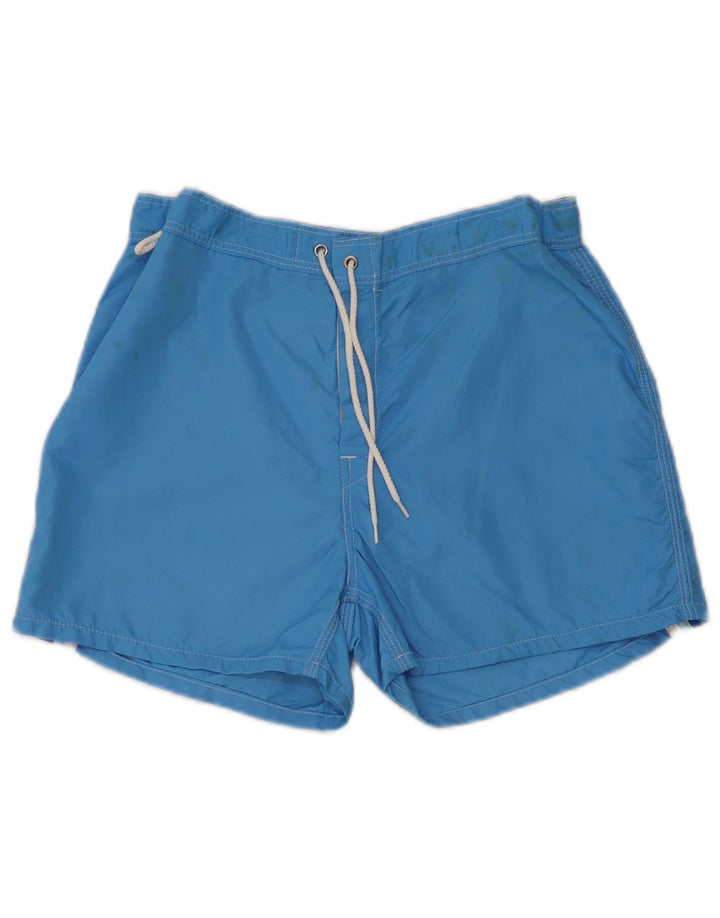Pantaloncini da bagno da uomo Sundek in nylon a righe blu medio